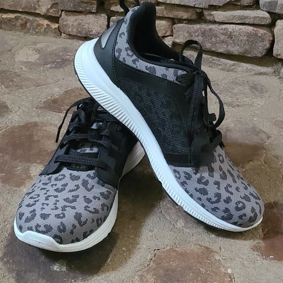 AVIA Black Gray Leopard Zumba 9.5 - Picture 3 of 7